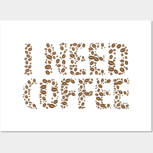 Funny Quote Caffeine Coffee Lover I Need Coffee Posters and Art